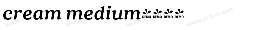 cream medium字体转换